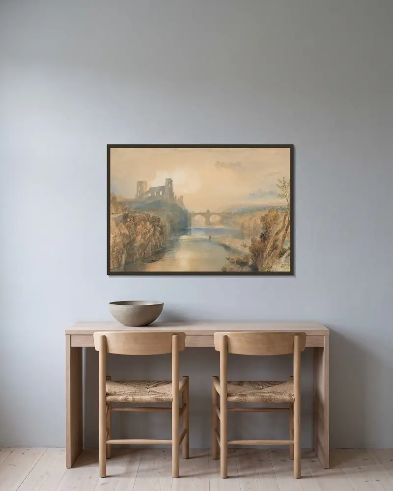 Barnard Castle, Joseph Mallord William Turner v rámu na stěně