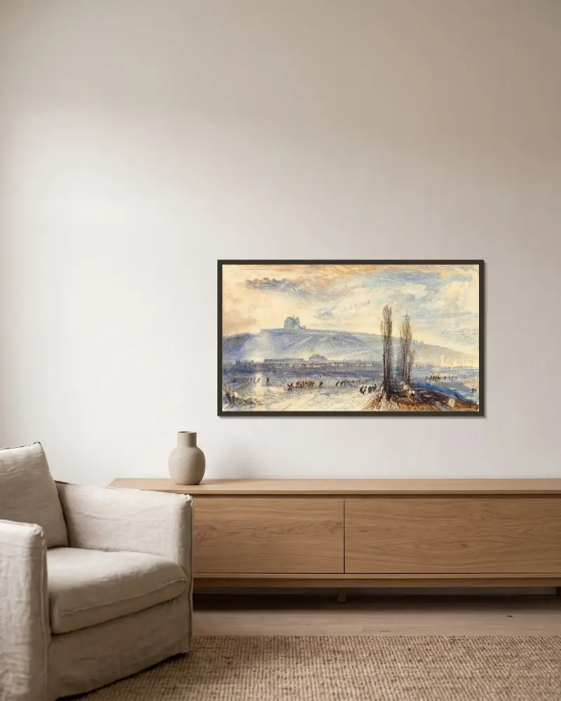 Brienne von Joseph Mallord William Turner gerahmt an einer Wand