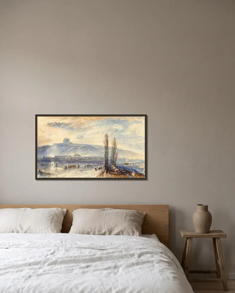 Brienne von Joseph Mallord William Turner gerahmt an einer Wand