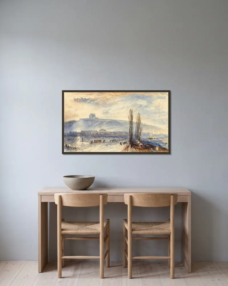 Brienne von Joseph Mallord William Turner gerahmt an einer Wand