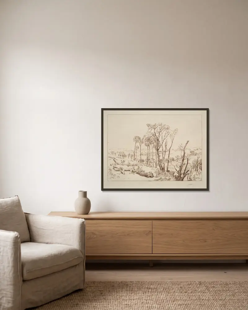 Crowhurst, Sussex von Joseph Mallord William Turner gerahmt an einer Wand