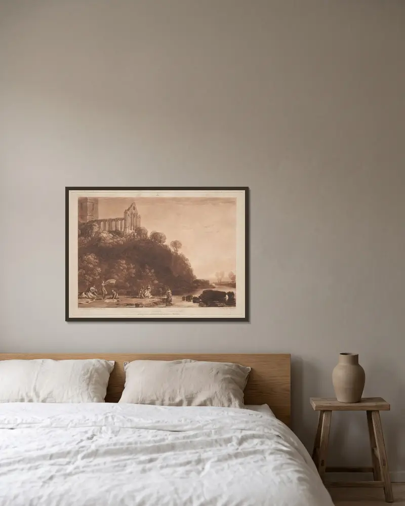 Dumblain Abbey, Schottland – Nr. 2 von Joseph Mallord William Turner gerahmt an einer Wand