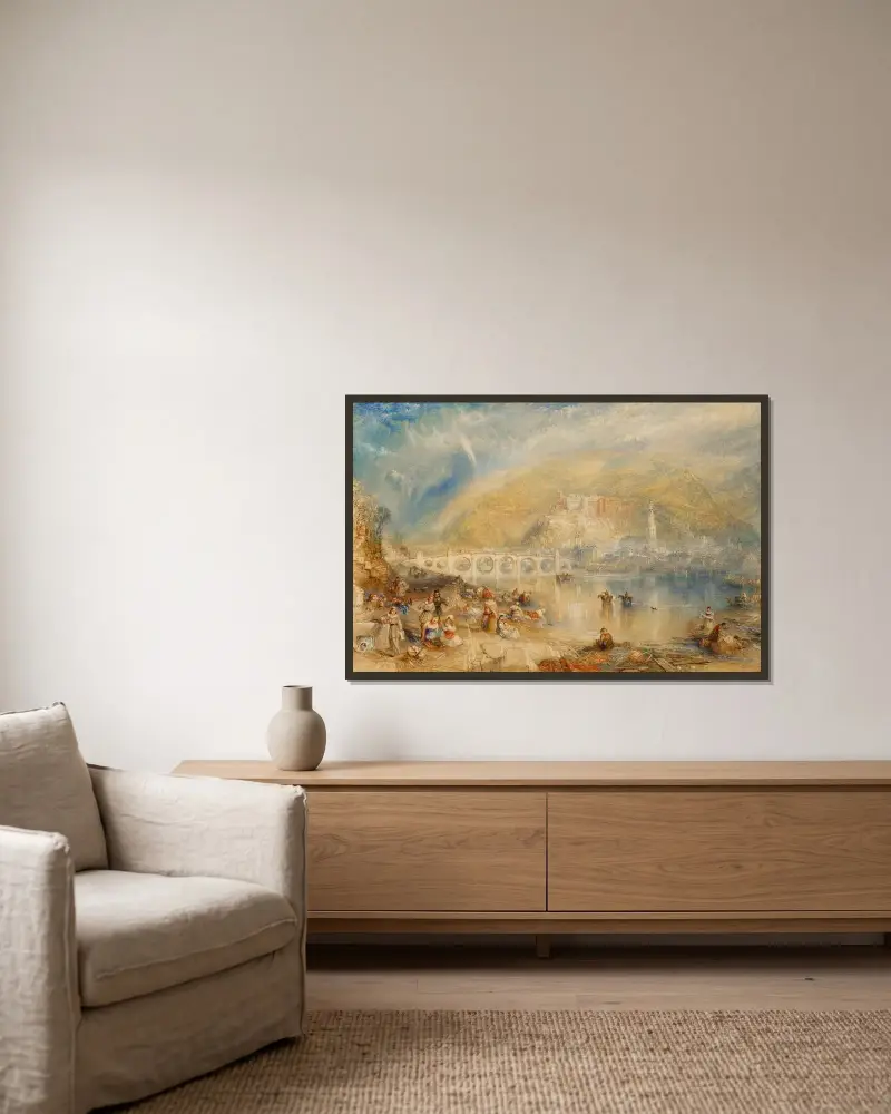 Heidelberg z tęczą, Joseph Mallord William Turner w ramie na ścianie
