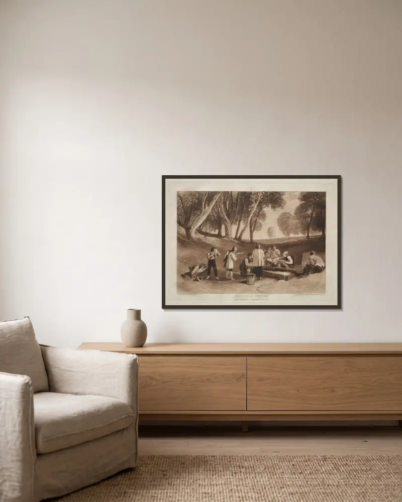 Dětské šprýmy, Joseph Mallord William Turner v rámu na stěně