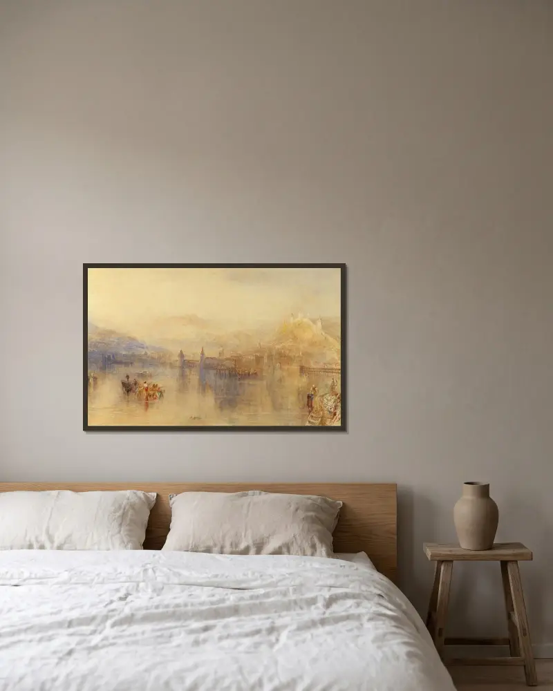 Luzern vom See von Joseph Mallord William Turner gerahmt an einer Wand