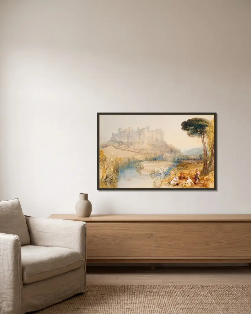 Ludlow Castle, Shropshire von Joseph Mallord William Turner gerahmt an einer Wand