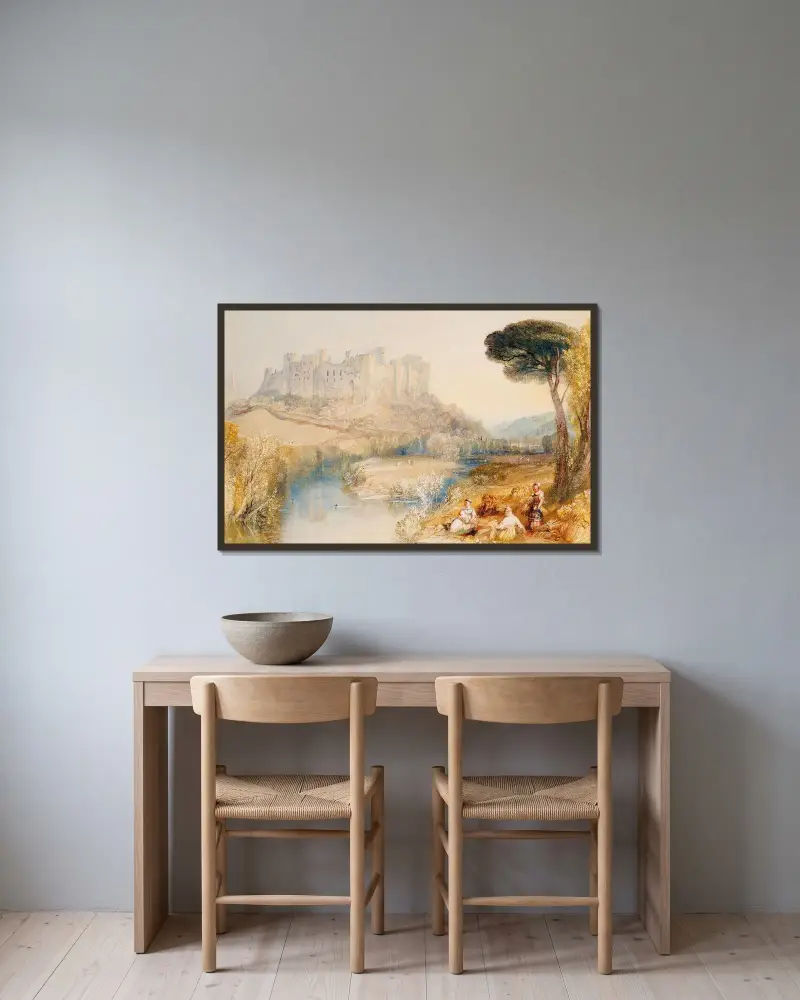 Ludlow Castle, Shropshire von Joseph Mallord William Turner gerahmt an einer Wand