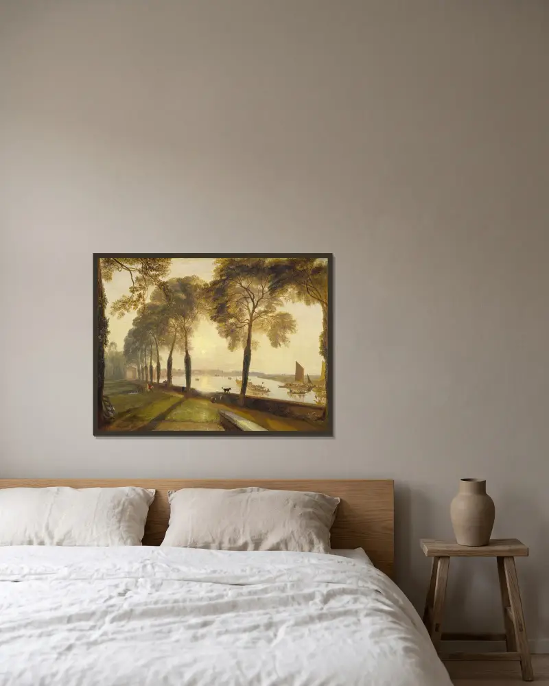 Taras w Mortlake, Joseph Mallord William Turner w ramie na ścianie