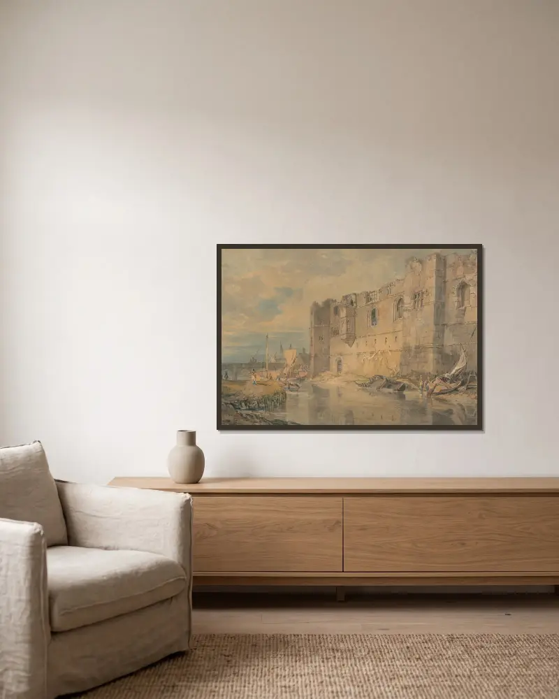 Newark upon Trent von Joseph Mallord William Turner gerahmt an einer Wand