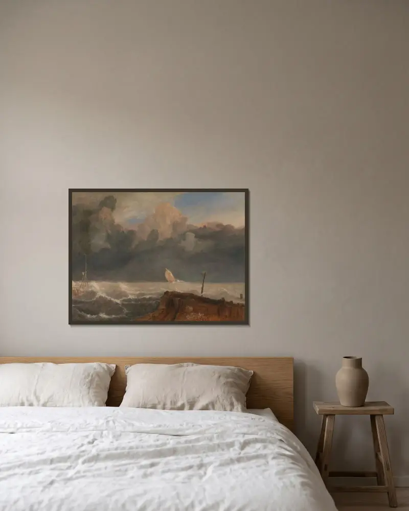 Port Ruysdael von Joseph Mallord William Turner gerahmt an einer Wand