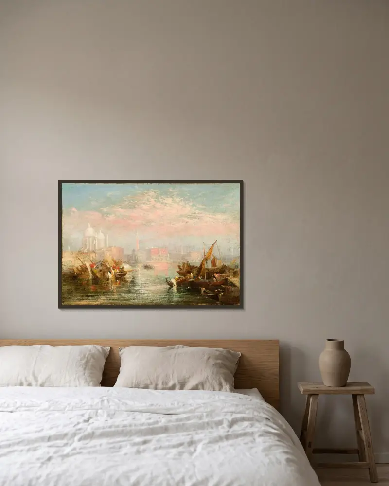 Seestück von Joseph Mallord William Turner gerahmt an einer Wand