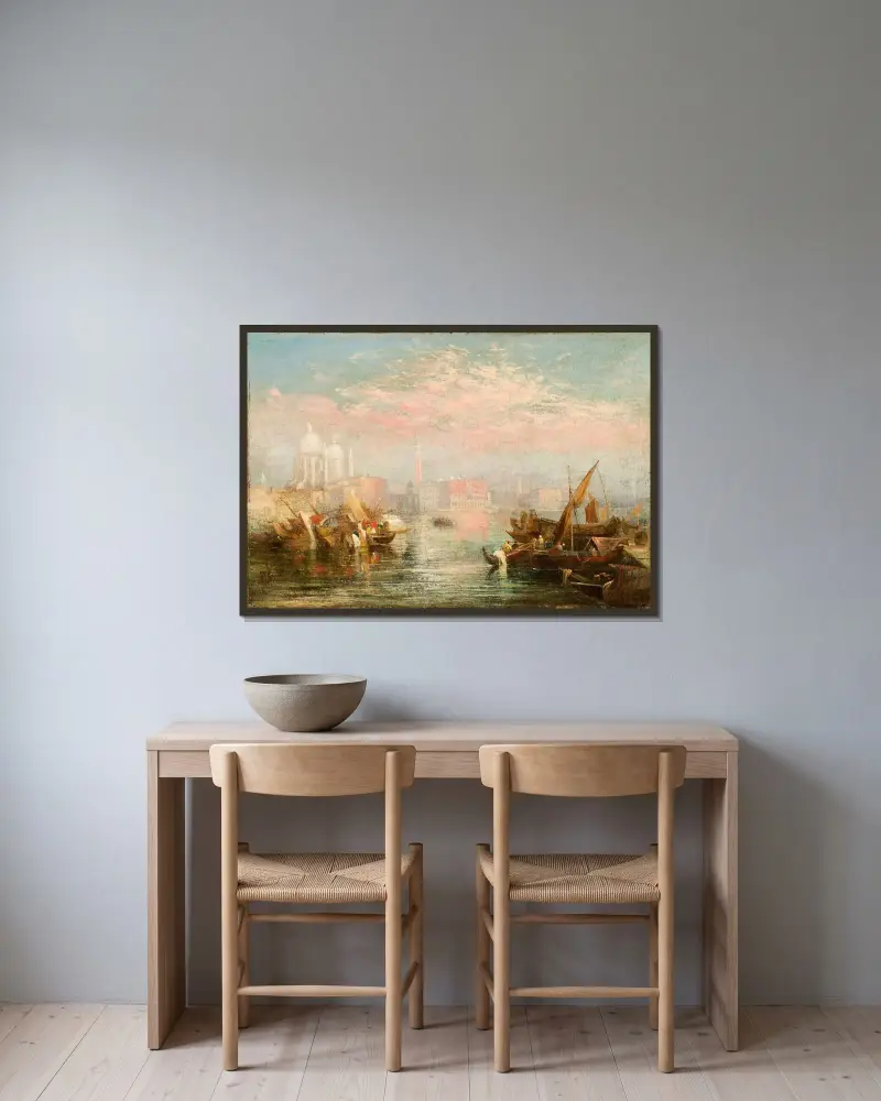 Seestück von Joseph Mallord William Turner gerahmt an einer Wand