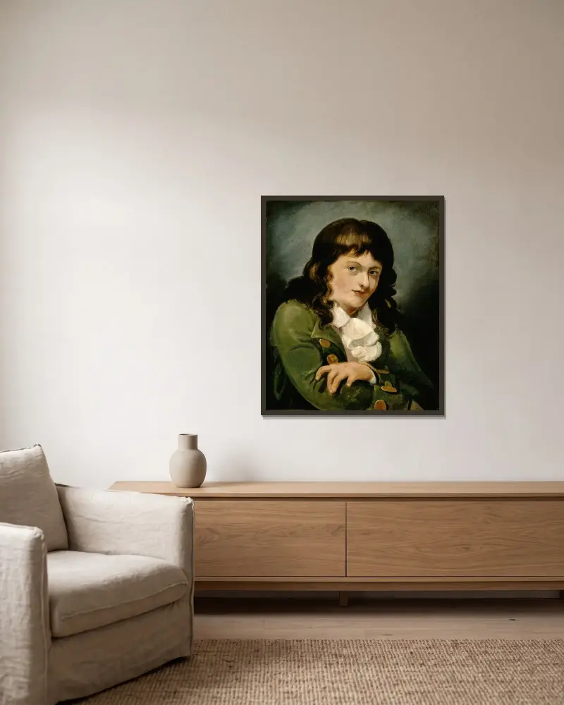 Selbstporträt von Joseph Mallord William Turner gerahmt an einer Wand