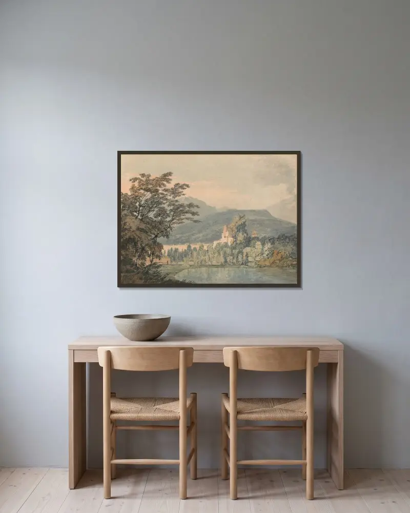 Vila sir Williama Hamiltona, Joseph Mallord William Turner v rámu na stěně