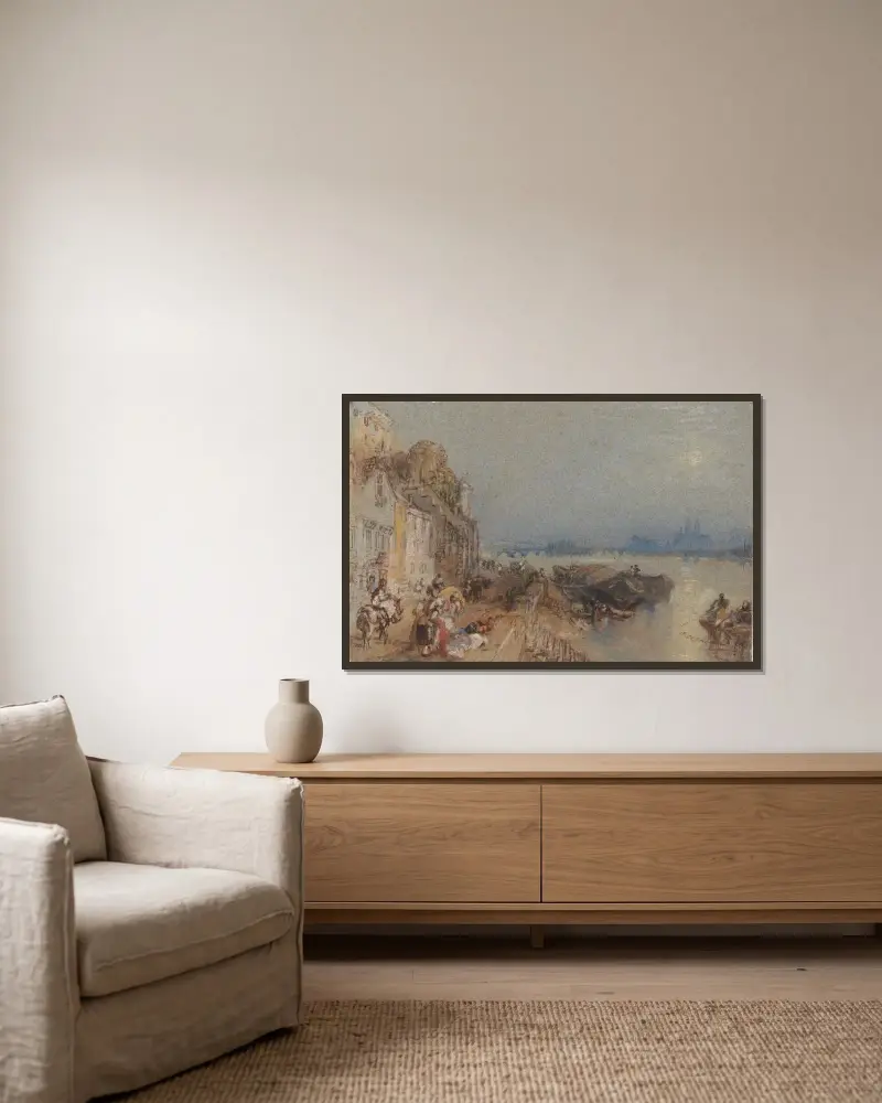 Tours: Zachód słońca – spojrzenie wstecz, Joseph Mallord William Turner w ramie na ścianie