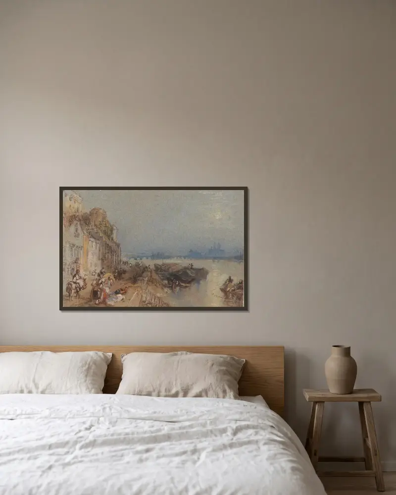 Tours: Zachód słońca – spojrzenie wstecz, Joseph Mallord William Turner w ramie na ścianie