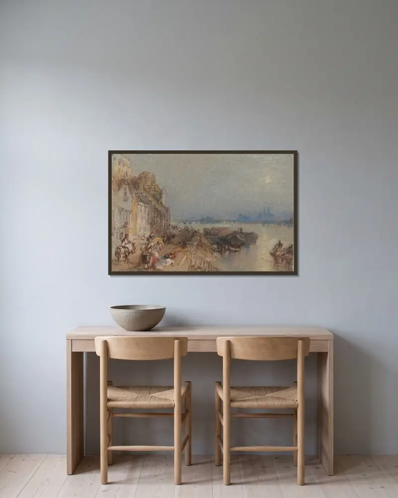 Tours: Zachód słońca – spojrzenie wstecz, Joseph Mallord William Turner w ramie na ścianie