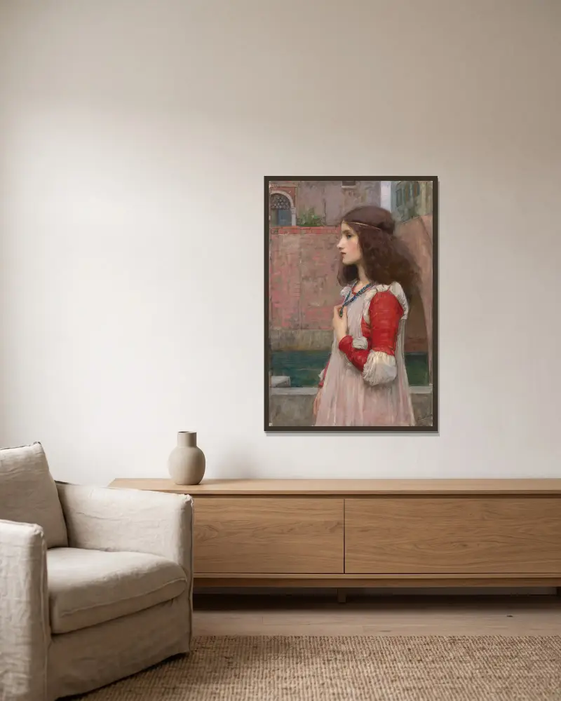 Julia von John William Waterhouse gerahmt an einer Wand