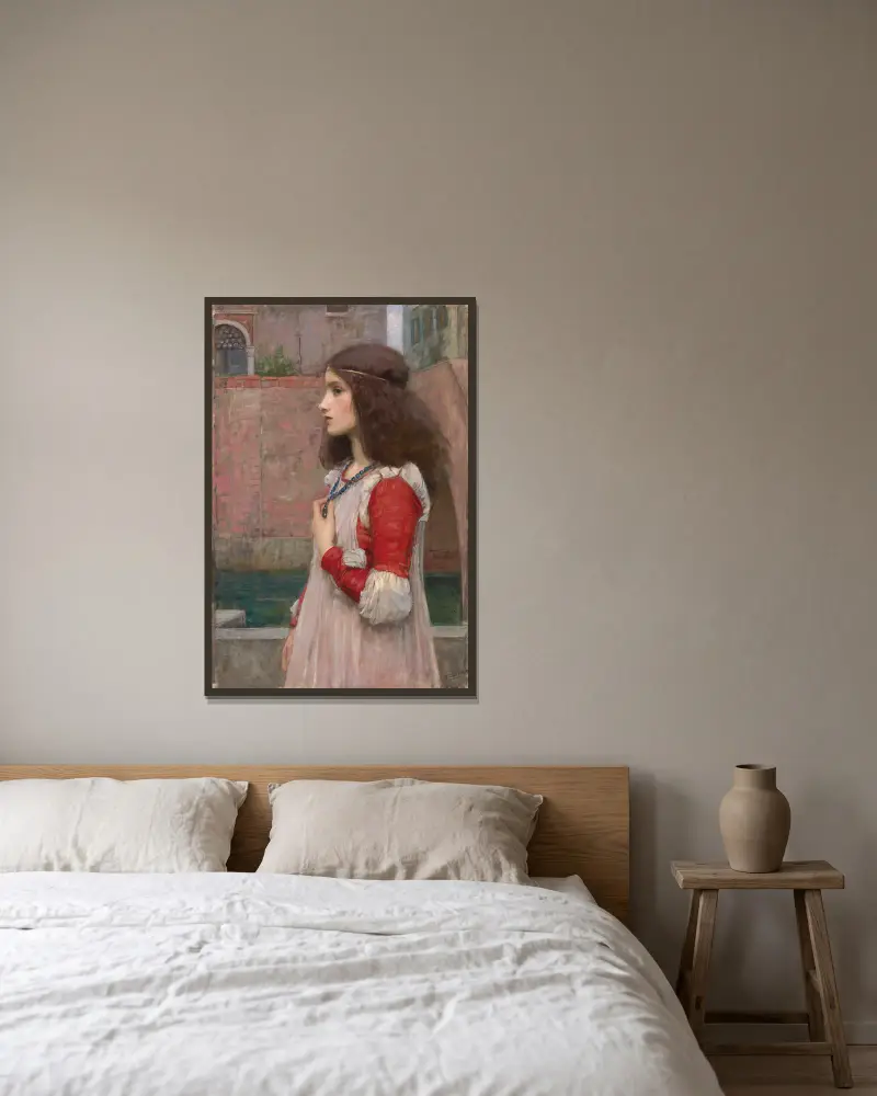Julia von John William Waterhouse gerahmt an einer Wand