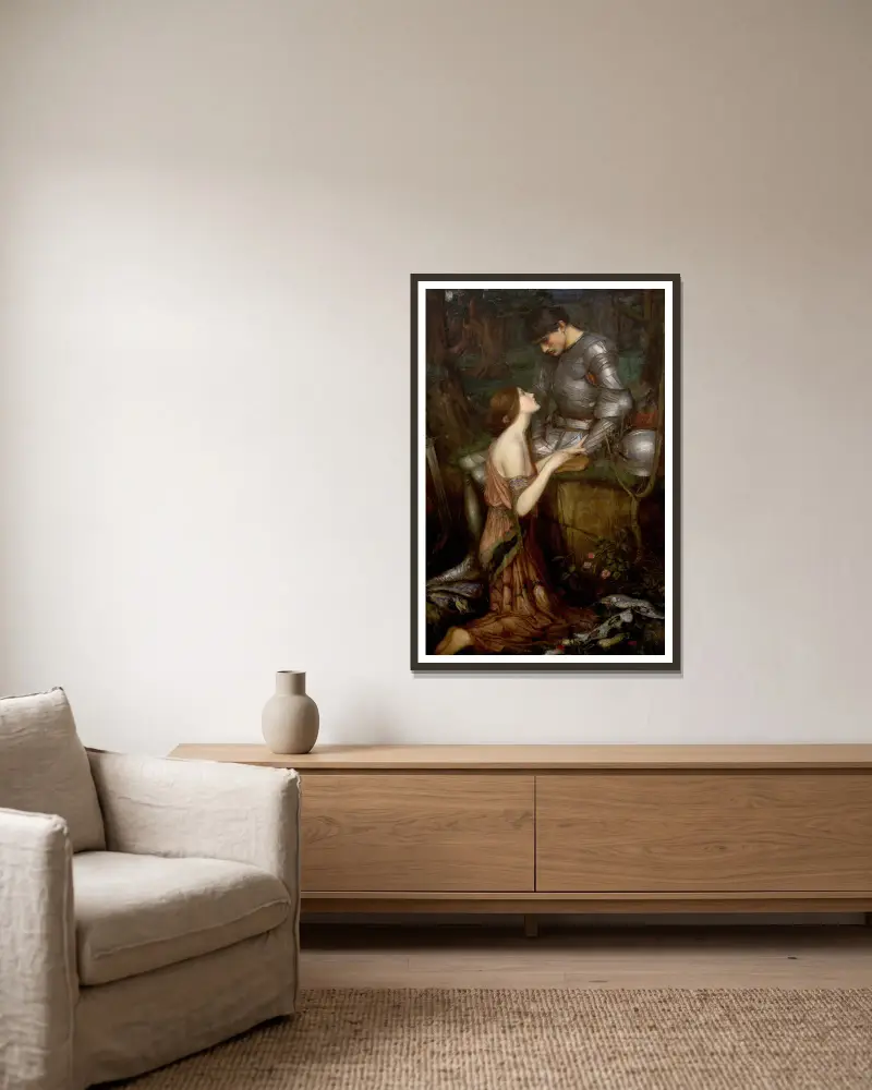 Lamia, John William Waterhouse w ramie na ścianie
