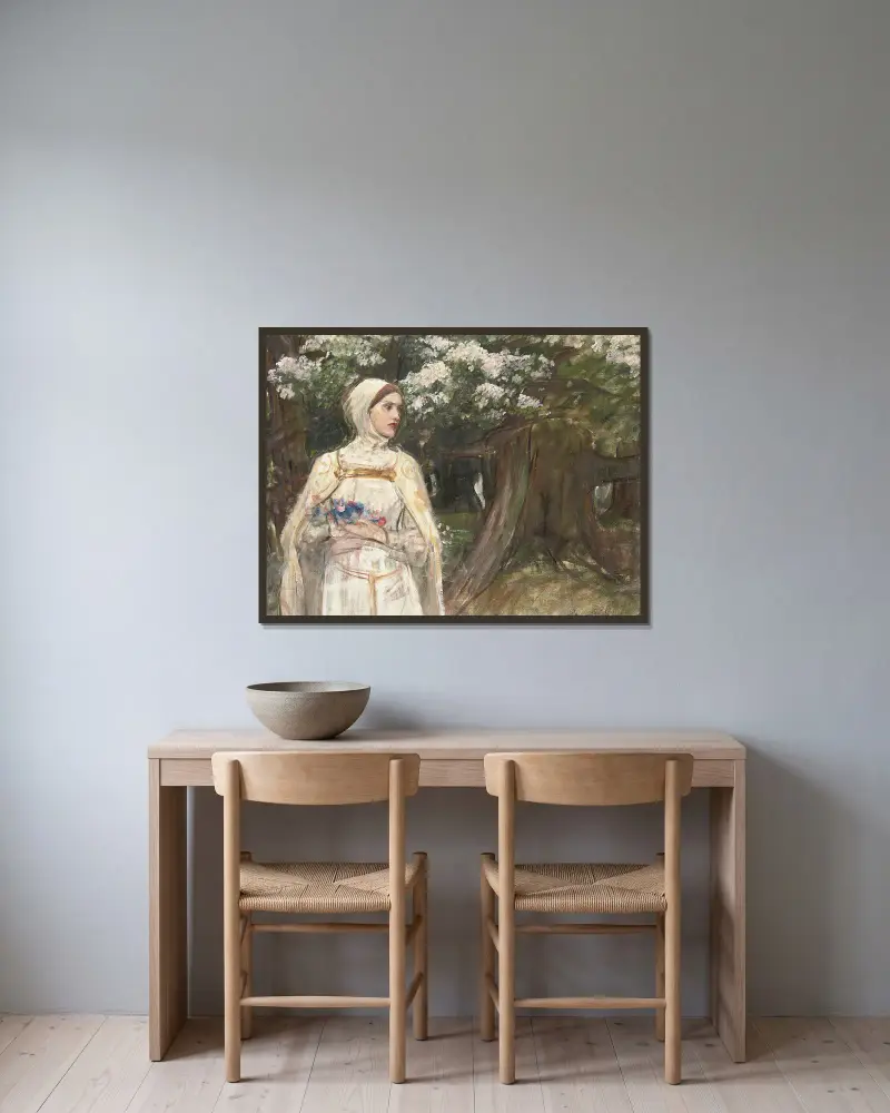 Matilda, John William Waterhouse v rámu na stěně
