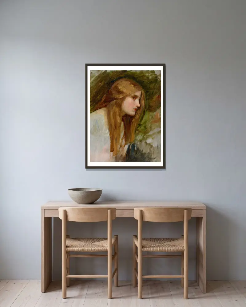 Phyllis – Nr. 2, John William Waterhouse v rámu na stěně