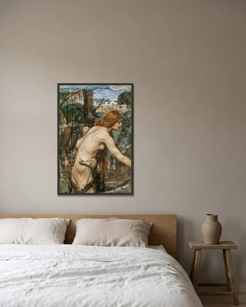 Phyllis – Nr. 1 von John William Waterhouse gerahmt an einer Wand