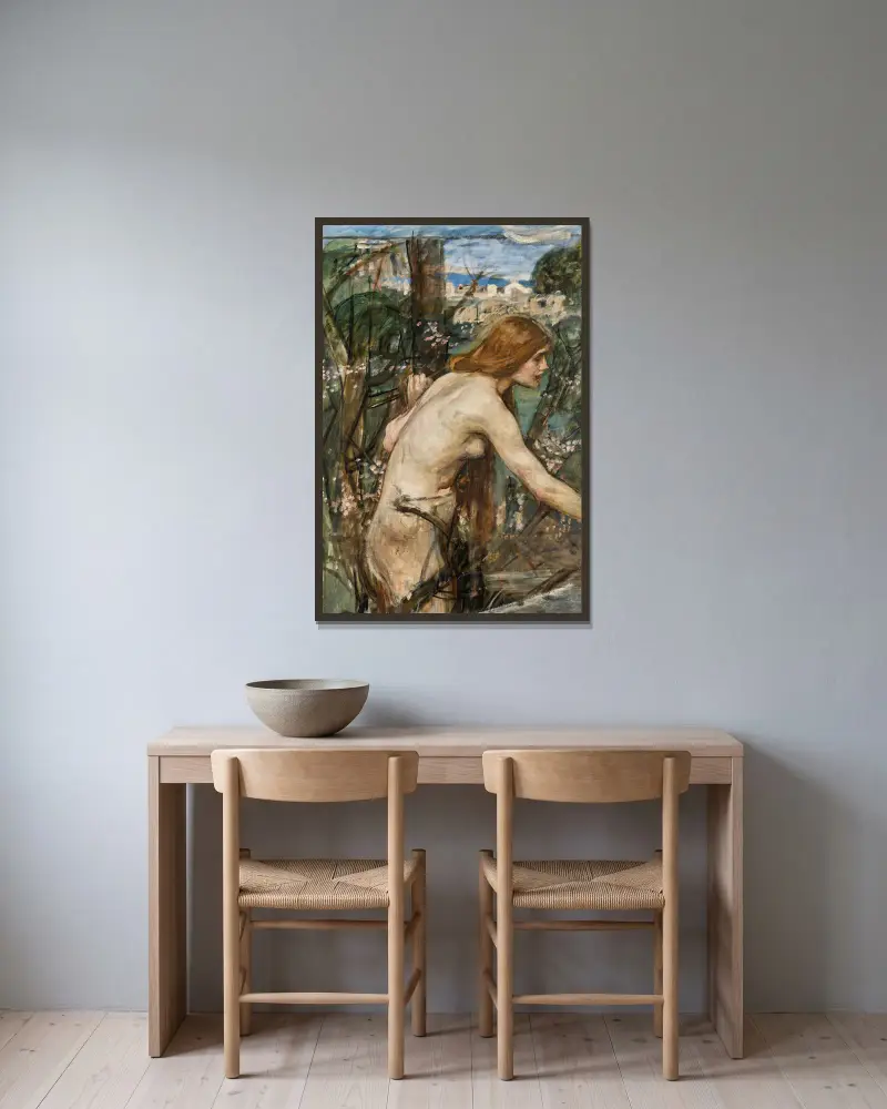 Phyllis – Nr. 1 von John William Waterhouse gerahmt an einer Wand