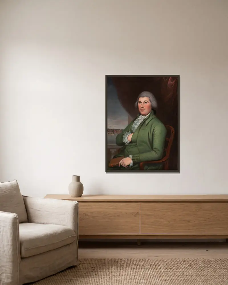 Christopher Hughes von Charles Willson Peale gerahmt an einer Wand