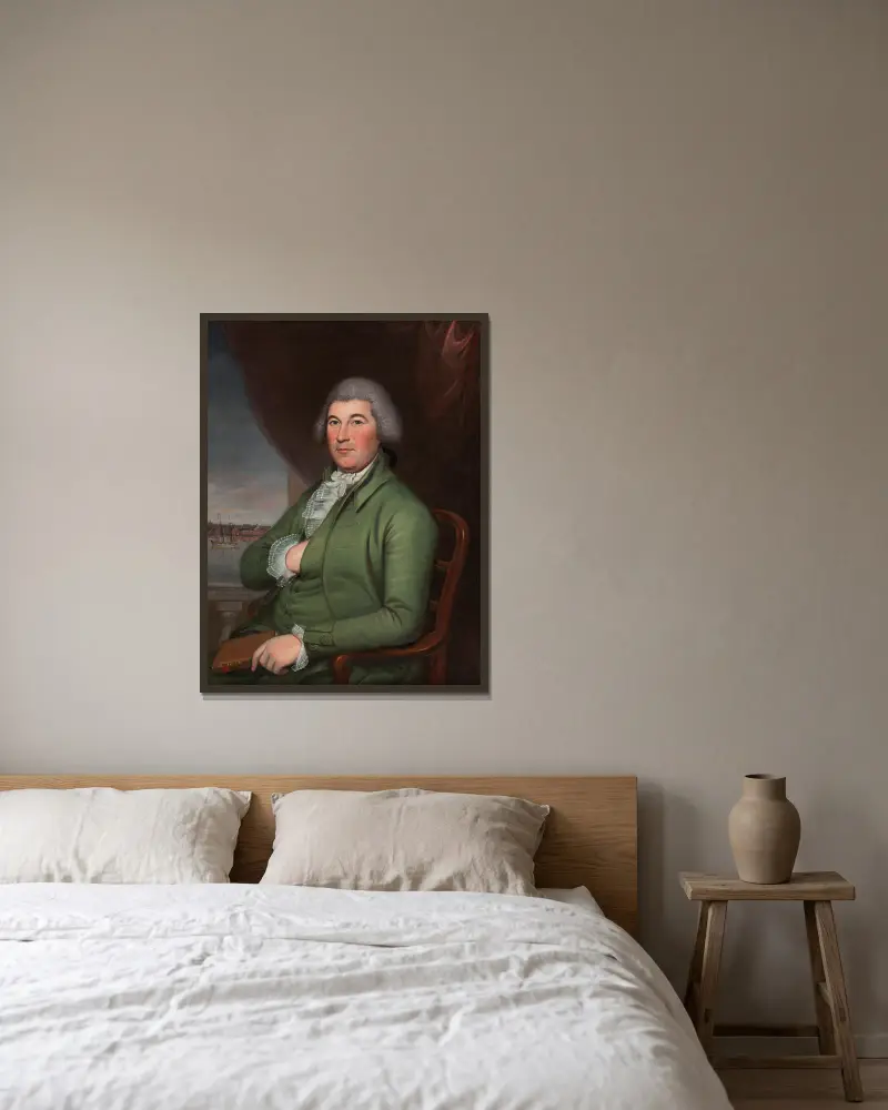 Christopher Hughes von Charles Willson Peale gerahmt an einer Wand