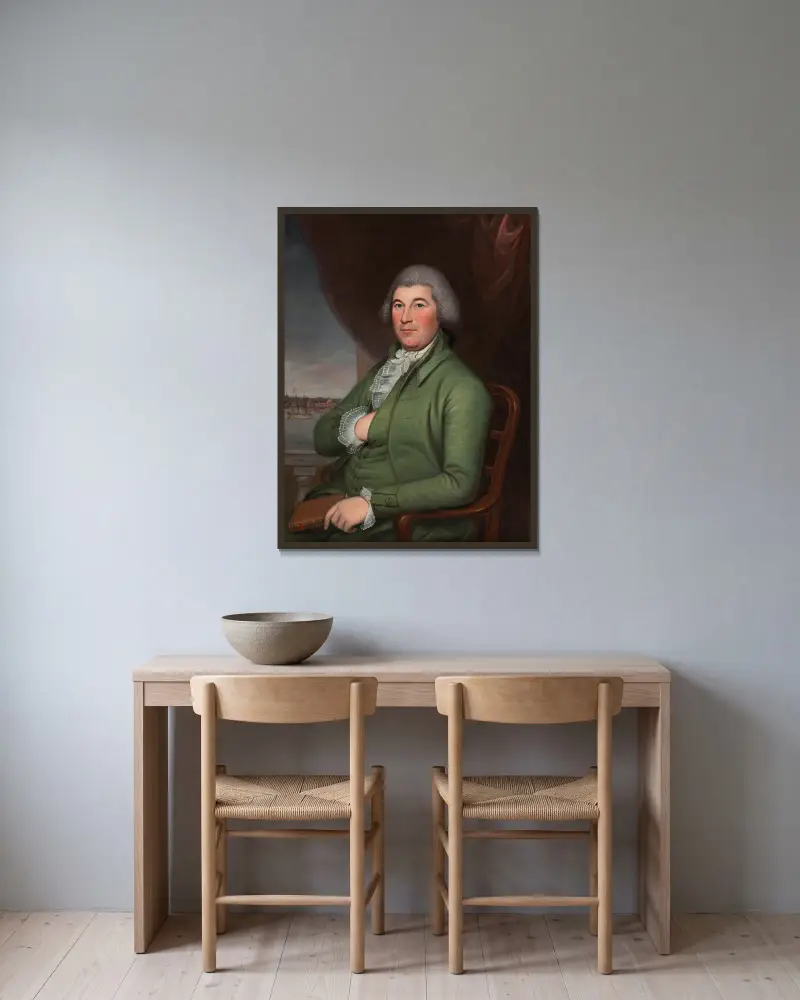 Christopher Hughes von Charles Willson Peale gerahmt an einer Wand