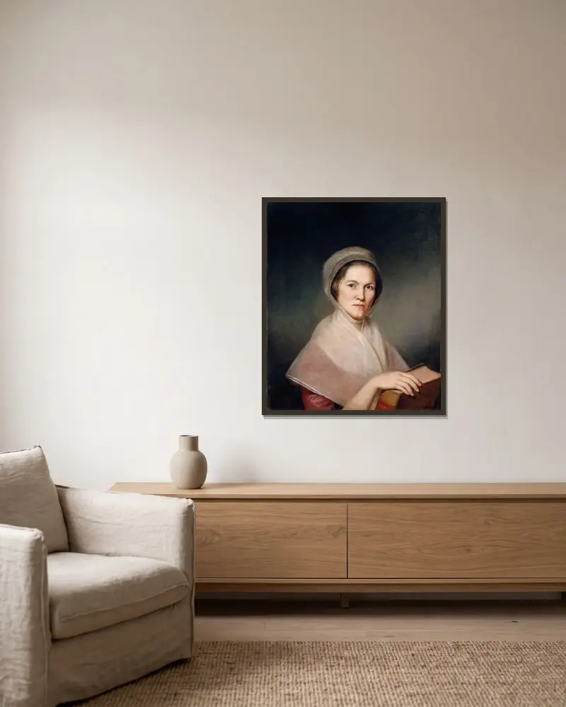 Eleanor Miller (Mrs. Francis Bailey) von Charles Willson Peale gerahmt an einer Wand