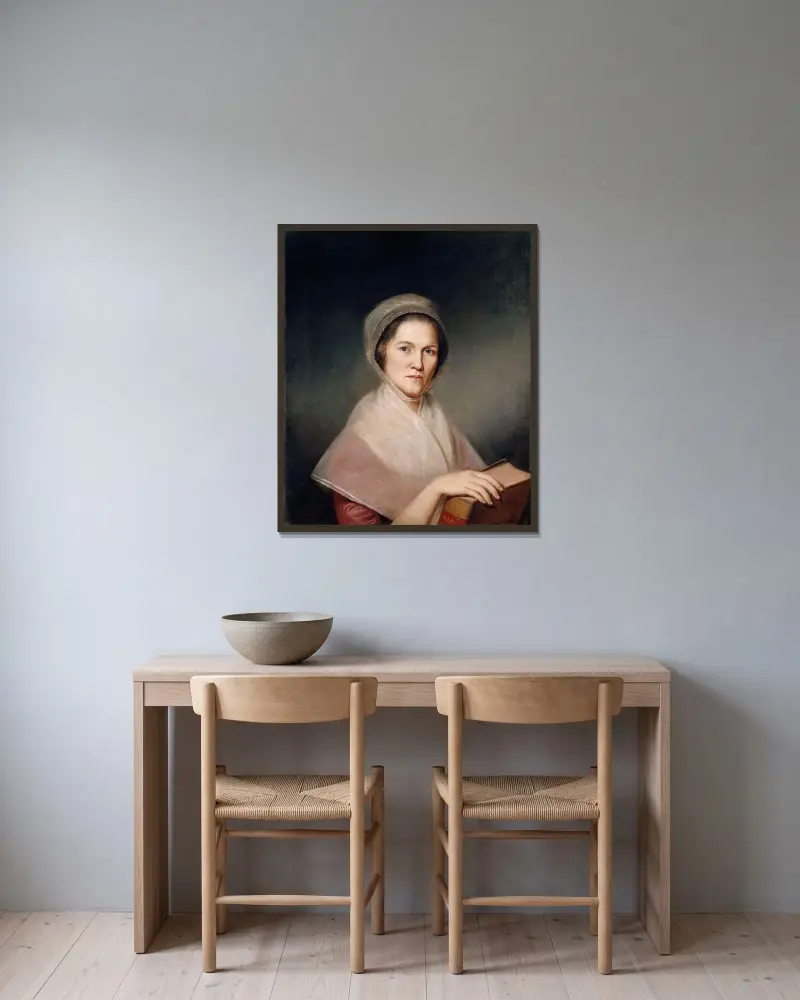 Eleanor Miller (Mrs. Francis Bailey) von Charles Willson Peale gerahmt an einer Wand