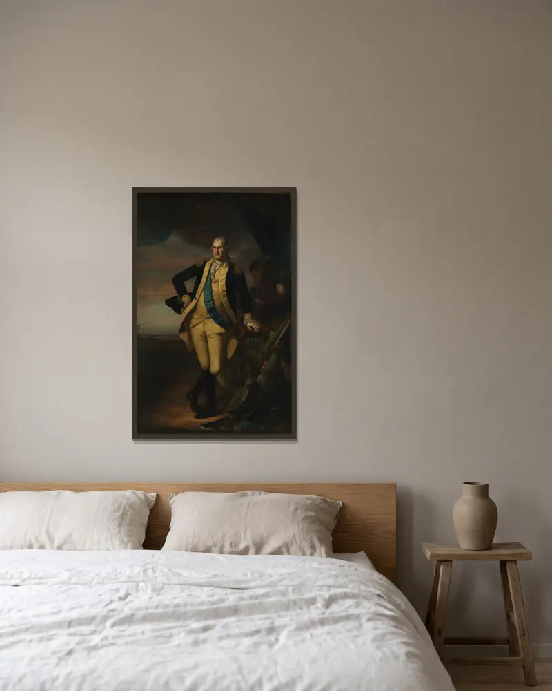George Washington, 1779 von Charles Willson Peale gerahmt an einer Wand