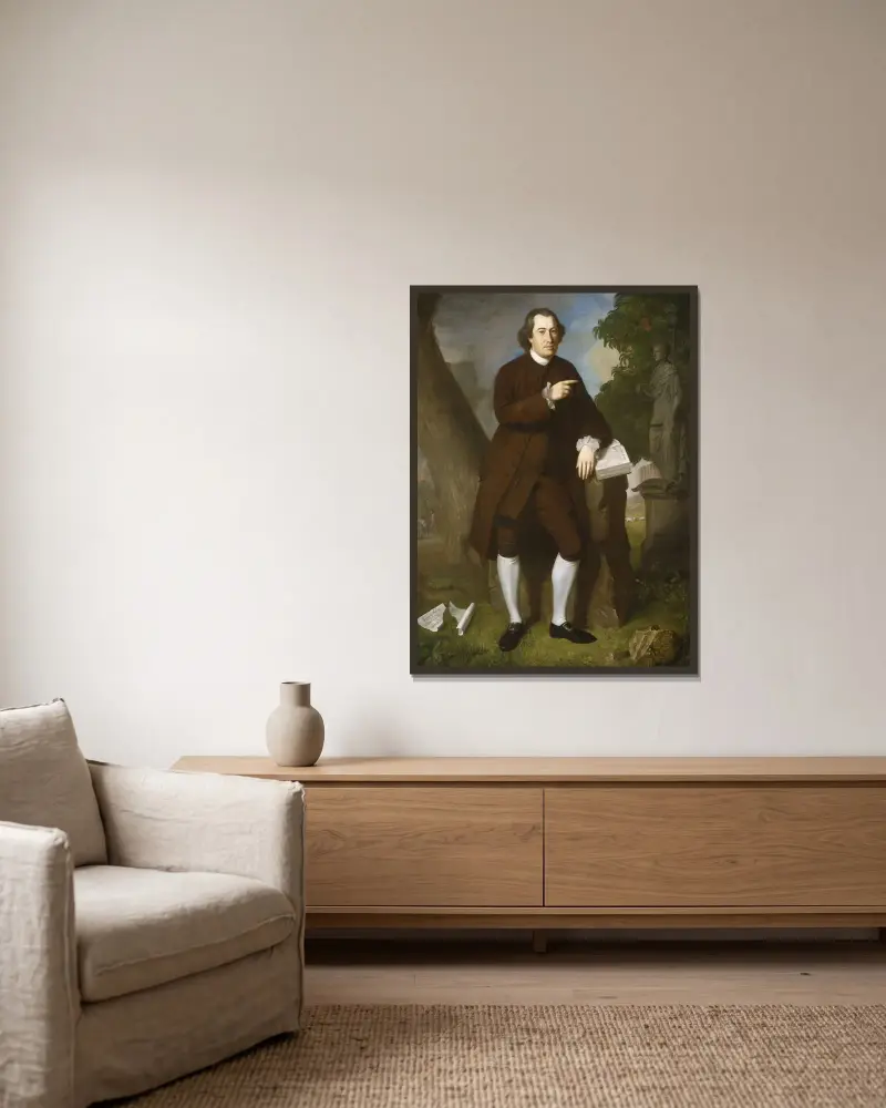 John Beale Bordley von Charles Willson Peale gerahmt an einer Wand