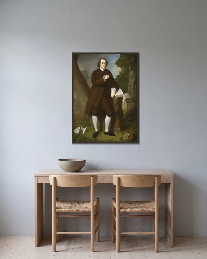 John Beale Bordley von Charles Willson Peale gerahmt an einer Wand