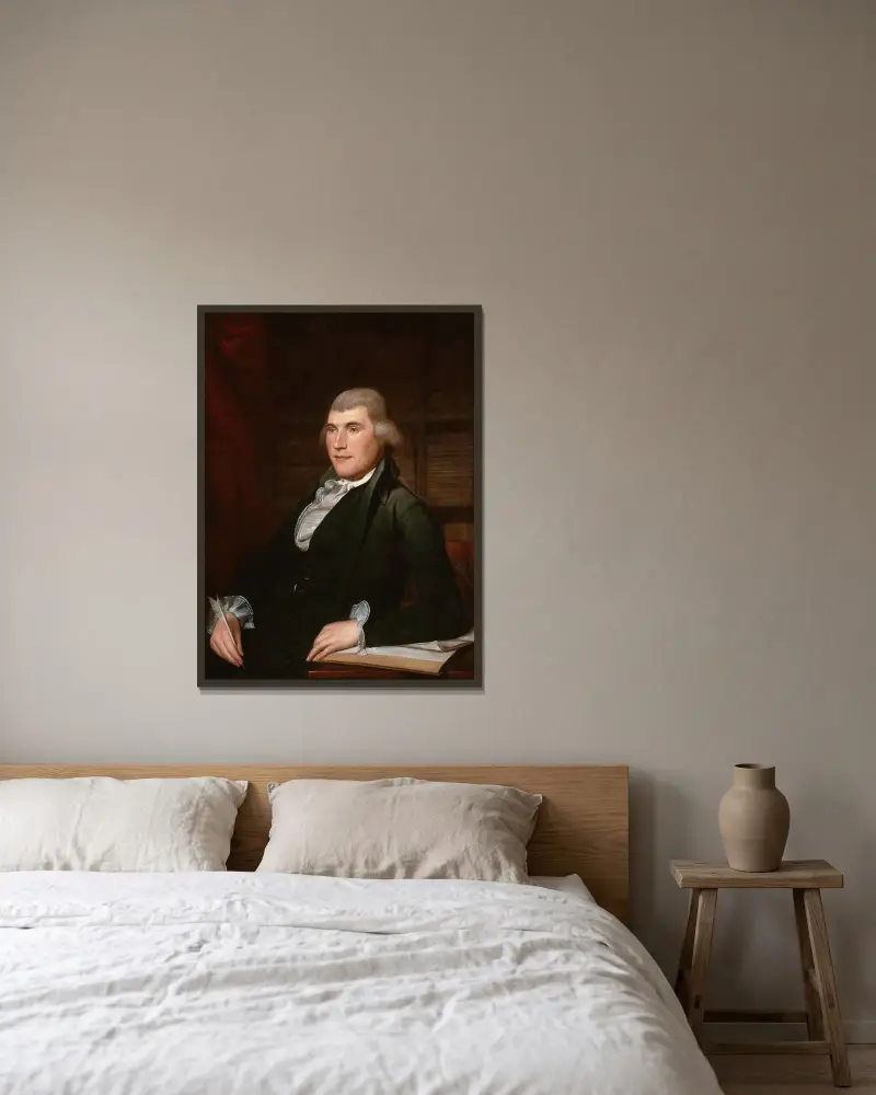John Nicholson av Charles Willson Peale inramad på en vägg