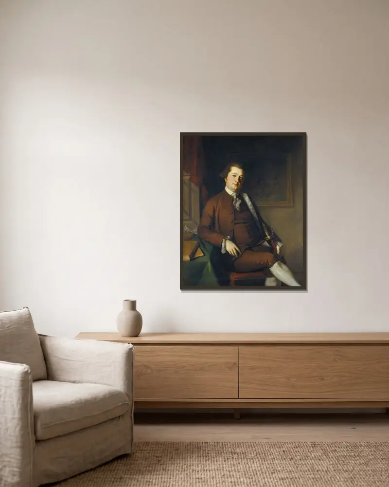 John Philip de Haas av Charles Willson Peale inramad på en vägg