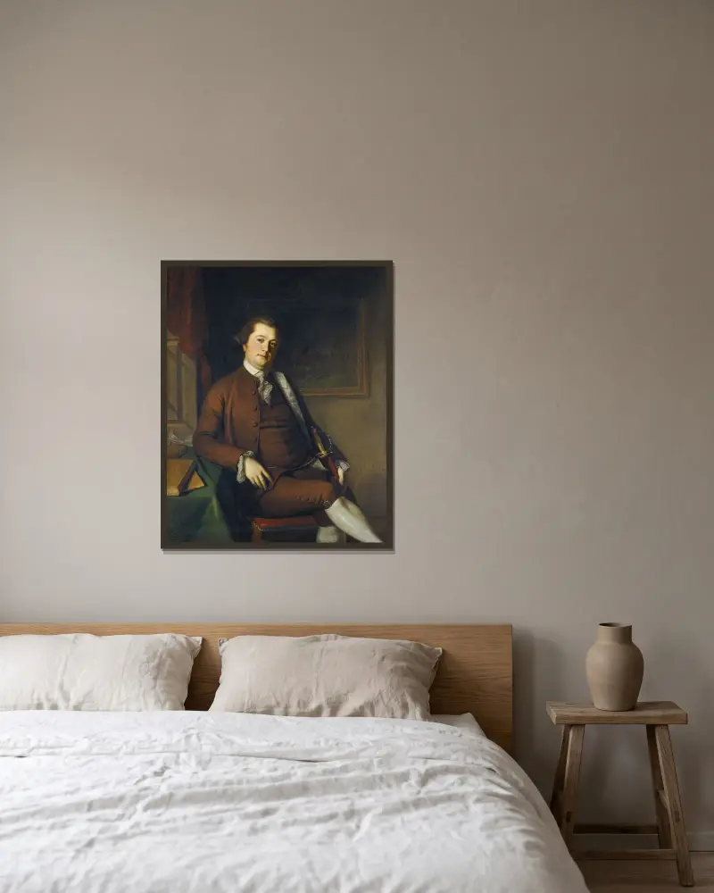 John Philip de Haas av Charles Willson Peale inramad på en vägg