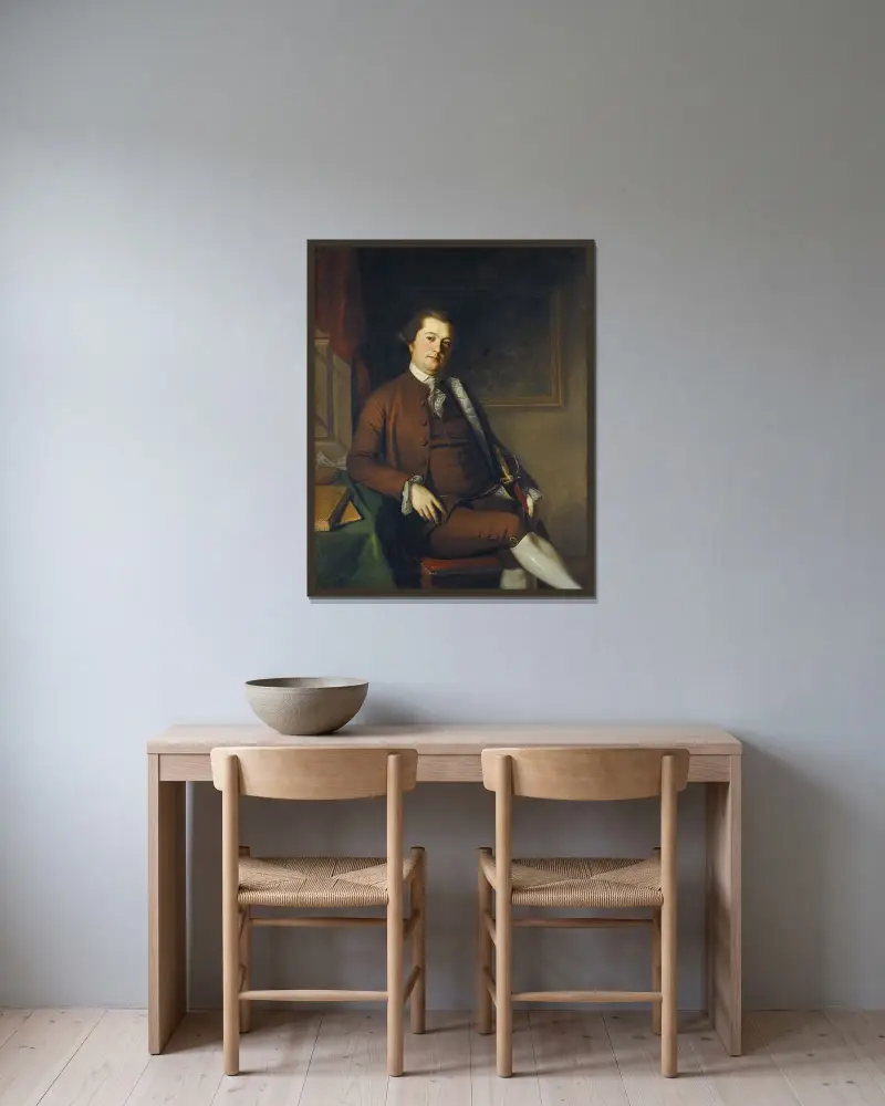 John Philip de Haas av Charles Willson Peale inramad på en vägg