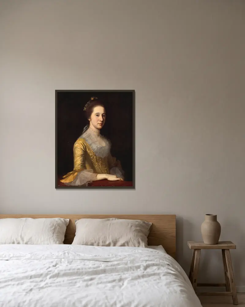 Margaret Strachan (Mrs. Thomas Harwood) von Charles Willson Peale gerahmt an einer Wand