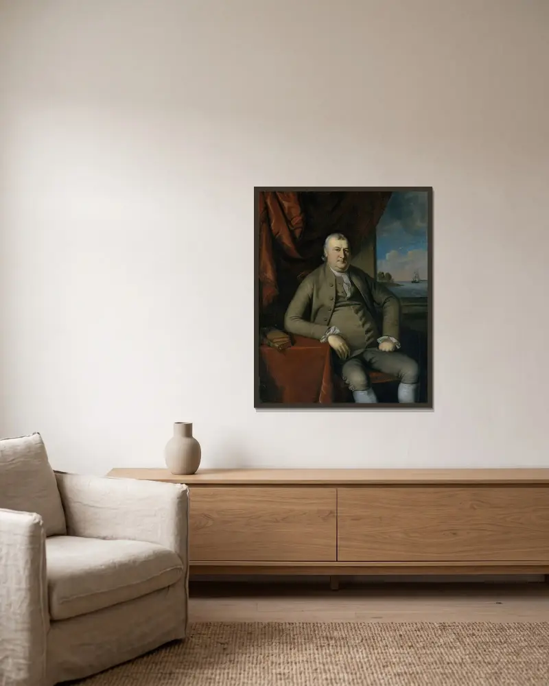 Samuel Mifflin von Charles Willson Peale gerahmt an einer Wand
