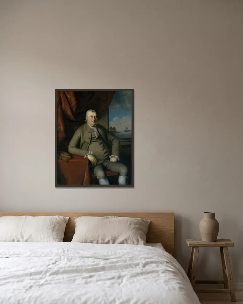 Samuel Mifflin von Charles Willson Peale gerahmt an einer Wand