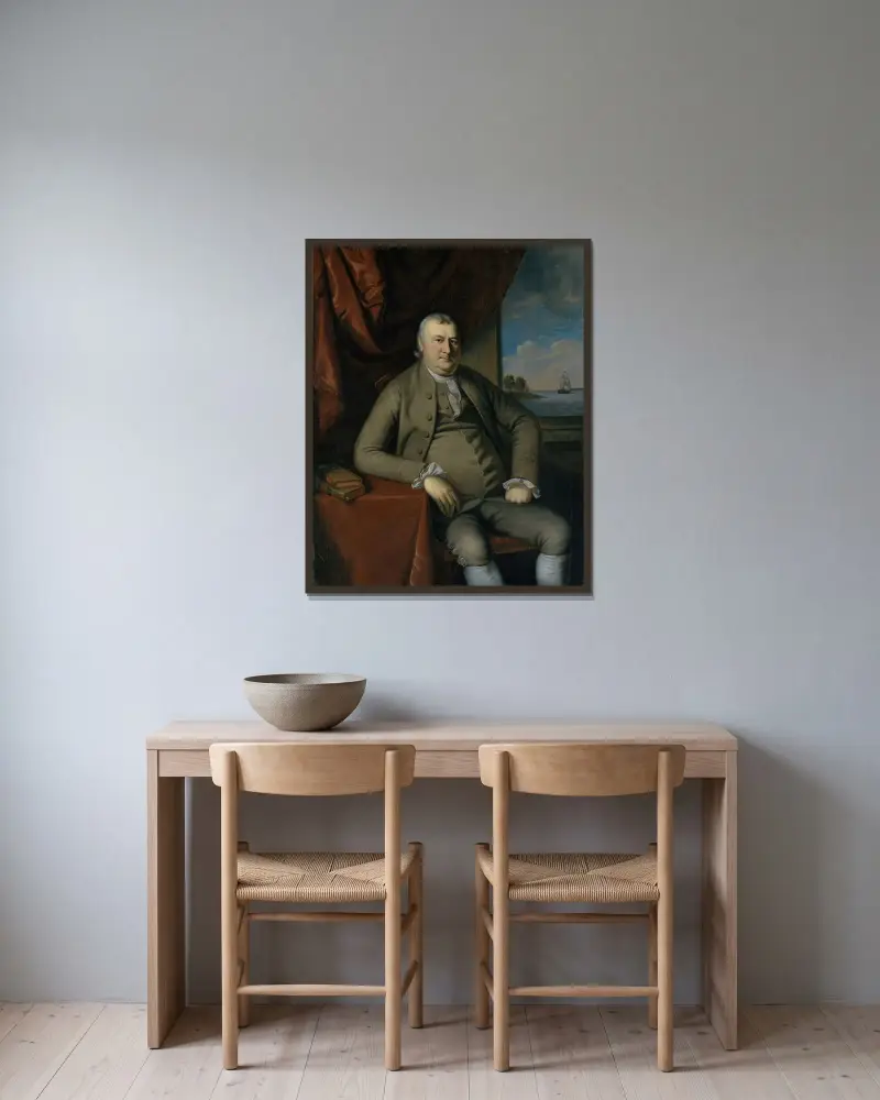 Samuel Mifflin von Charles Willson Peale gerahmt an einer Wand