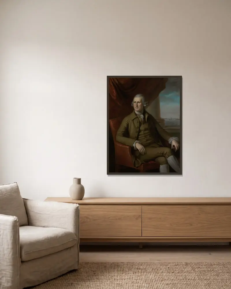 Thomas Willing von Charles Willson Peale gerahmt an einer Wand