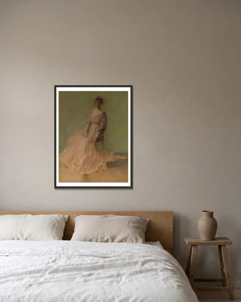 Šeříkové šaty, Thomas Wilmer Dewing v rámu na stěně