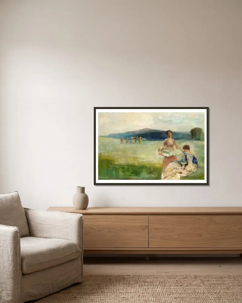 Jaro, Thomas Wilmer Dewing v rámu na stěně