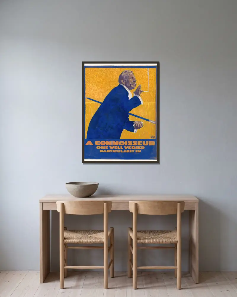 Ein Kenner von Winold Reiss gerahmt an einer Wand