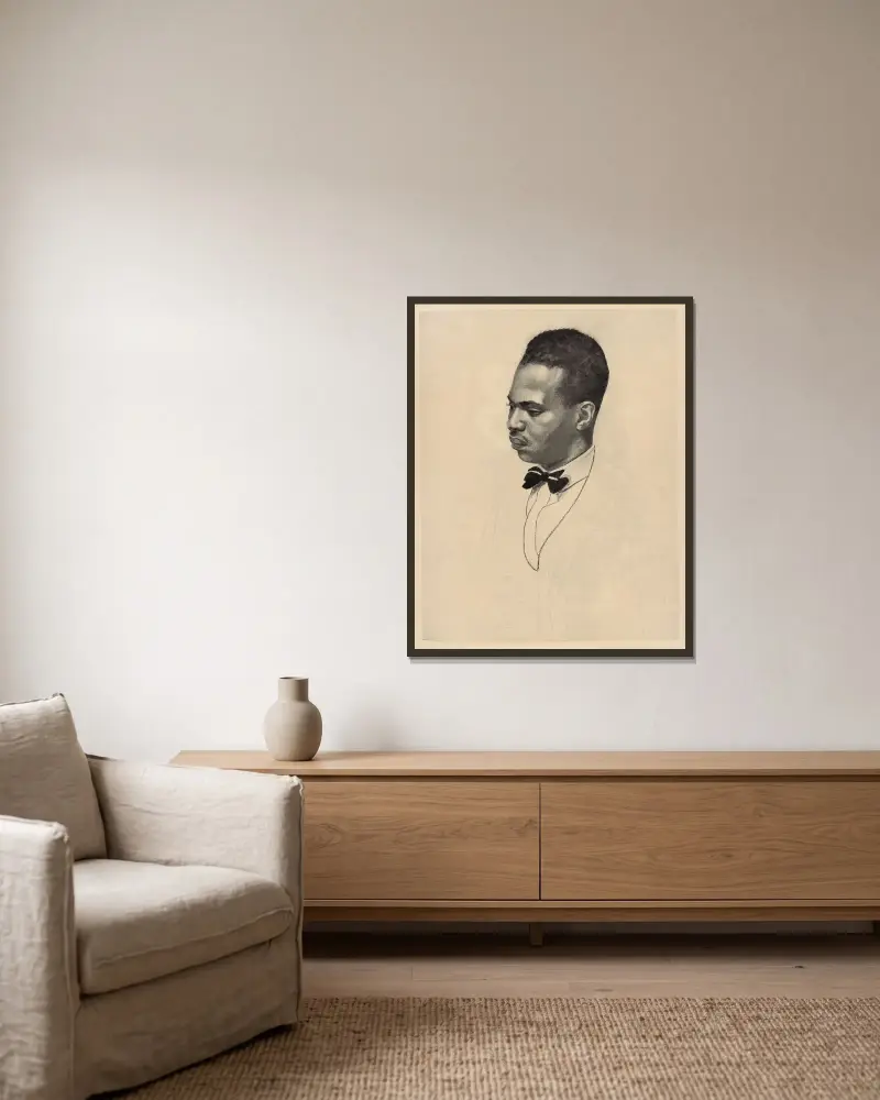 Countee Cullen, 1925 – Nr. 2 von Winold Reiss gerahmt an einer Wand