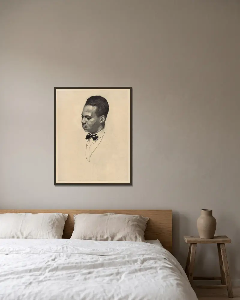 Countee Cullen, 1925 – Nr. 2 von Winold Reiss gerahmt an einer Wand